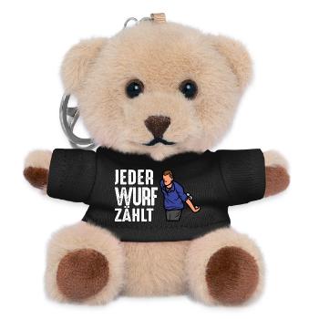 Boule Spruch Kugeln für Bouler Boccia Spiel - Teddy Schlüsselanhänger - Schwarz - Vorne