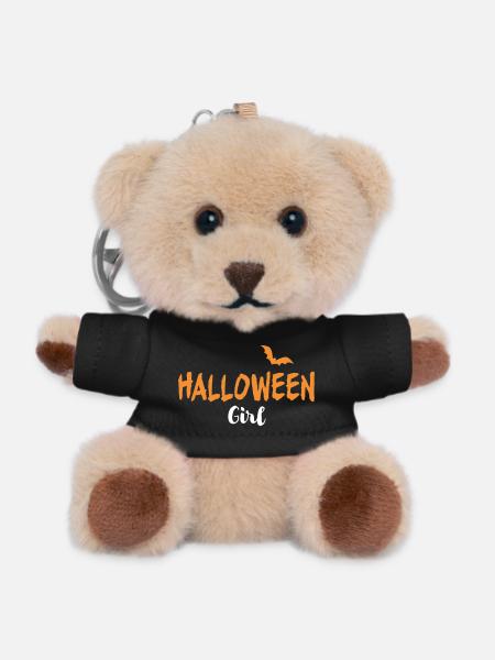 Halloween Girl Costume - Teddy Keyring - black