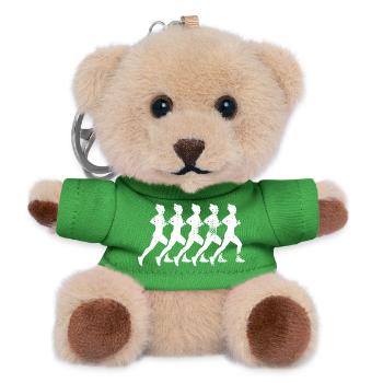 Laufende Mädchen - Teddy Schlüsselanhänger - Grün - Vorne