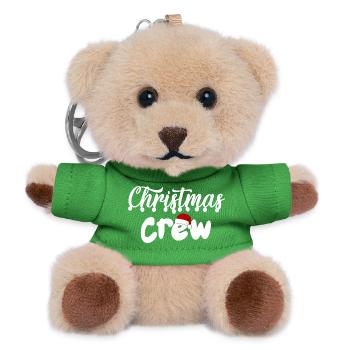 Weihnachtscrew Familie 2024 - Teddy Schlüsselanhänger - Grün - Vorne