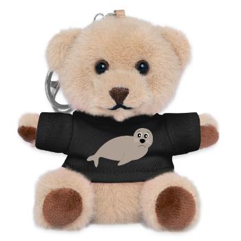 Sceaux, phoques, phoques, phoques animaux - Porte-clés ourson - noir - Devant