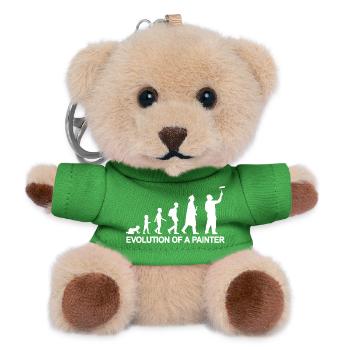 Development from child to painter - Teddy Keyring - green - Front