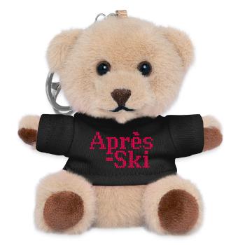 Après-Ski Strick Skiurlaub Winter Party Urlaub Fan - Teddy Schlüsselanhänger - Schwarz - Vorne