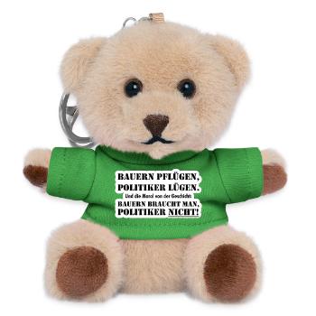 Bauern braucht man - Teddy Schlüsselanhänger - Grün - Vorne