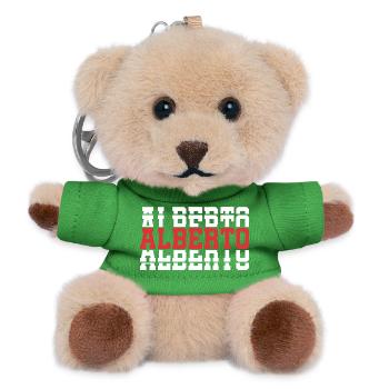 Alberto t-shirt t-shirt idée cadeau texte empilé - Porte-clés ourson - vert - Devant