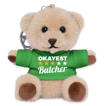 Okayest Butcher - Teddy Schlüsselanhänger - Grün - Vorne