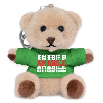 t-shirt texte empilé Belle idée cadeau T-shirt - Porte-clés ourson - vert - Devant
