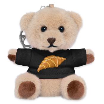 Illustration du croissant doré du lever du soleil - Porte-clés ourson - noir - Devant