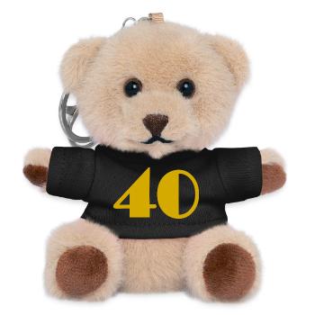 40. 40 YEARS. 40th ANNIVERSARY. 40 YEARS ANNIVERSARY. - Teddy Keyring - black - Front