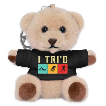 Triathlon-Anzug - Triathlet im Training - Teddy Schlüsselanhänger - Schwarz - Vorne