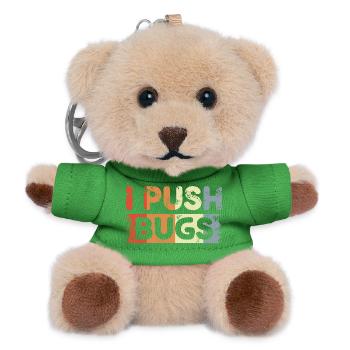 Funny Developer Joke - Teddy Keyring - green - Front