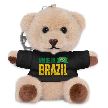 Made in Brazil, brasilianischer Stolz - Teddy Schlüsselanhänger - Schwarz - Vorne