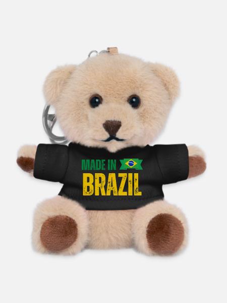 Made in Brazil, brasilianischer Stolz - Teddy Schlüsselanhänger - Schwarz