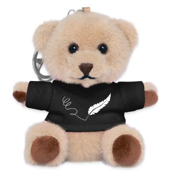 The White Feather - Teddy Keyring - black - Front