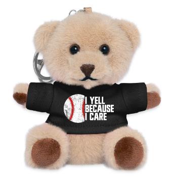 Ich schreie, weil es mir wichtig ist, Baseball-Elt - Teddy Schlüsselanhänger - Schwarz - Vorne