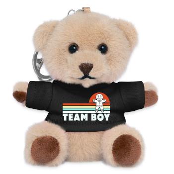 Team Boy Weihnachten - Teddy Schlüsselanhänger - Schwarz - Vorne