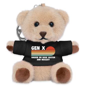 gen x - raised on hose water and neglect - Teddy Keyring - black - Front