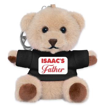 Isaac's Father Celebratory Design - Teddy Keyring - black - Front