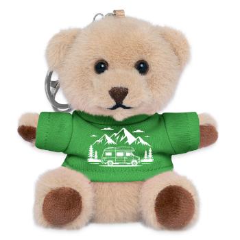 Camping - Teddy Keyring - green - Front
