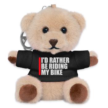 Cycling I'd Rather Be Riding My Bike Bike - Teddy Keyring - black - Front