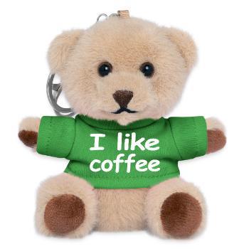 Kaffee - Teddy Schlüsselanhänger - Grün - Vorne