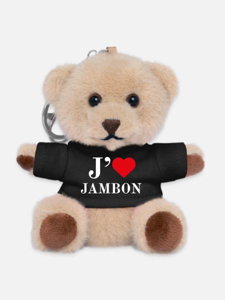 Ham Love Typography - Teddy Keyring - black