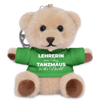 Teacher by day Dancing mouse at night - Teddy Keyring - green - Front