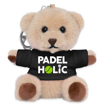 Fun Padel - PadelHolic - Teddy Keyring - black - Front