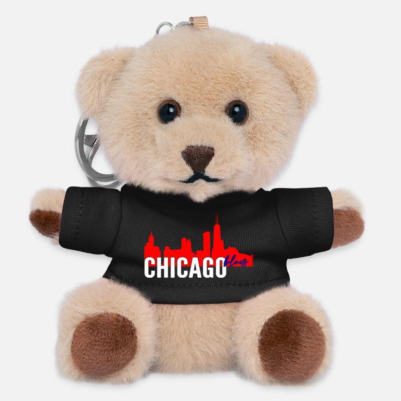 Chicago Blues - Porte-clés ourson - noir