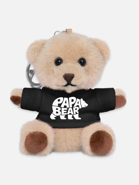Papa Bear - Teddy Keyring - black