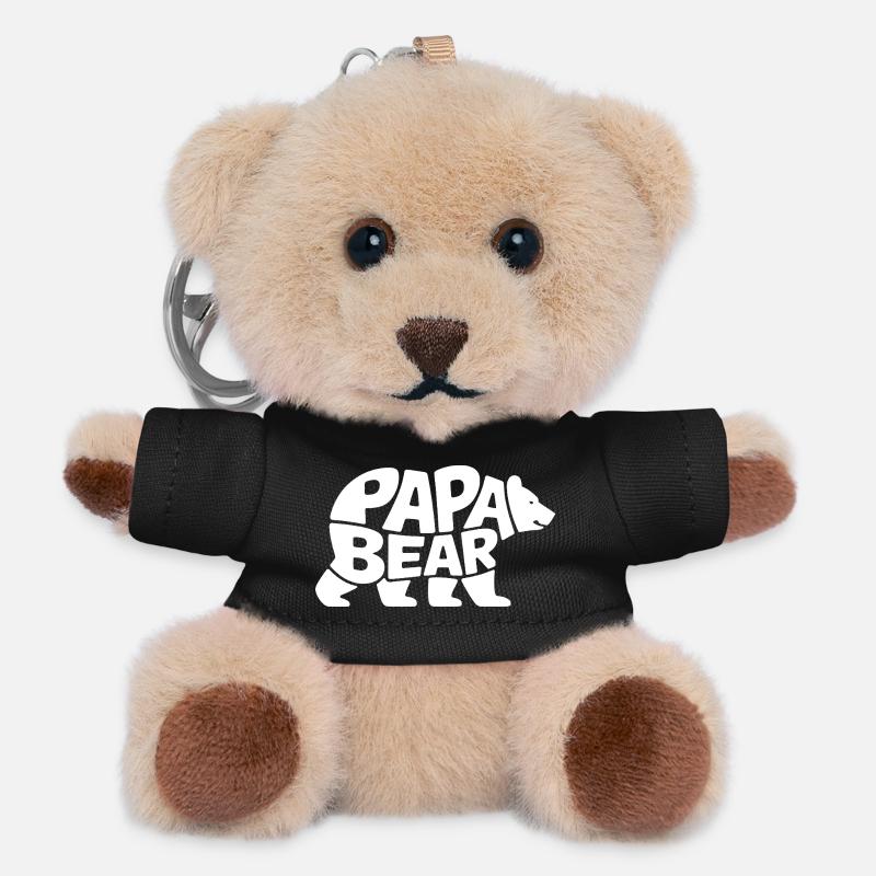 Papa Bear - Teddy Schlüsselanhänger - Schwarz