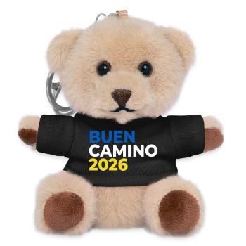 Buen Camino 2026 | Jakobsweg, Pilger, Santiago - Teddy Schlüsselanhänger - Schwarz - Vorne