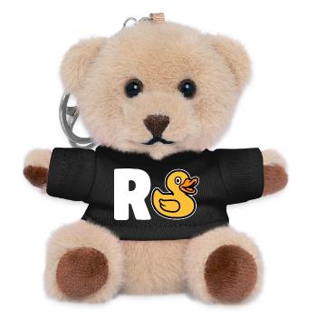 R Ente - Rente - Teddy Schlüsselanhänger - Schwarz - Vorne