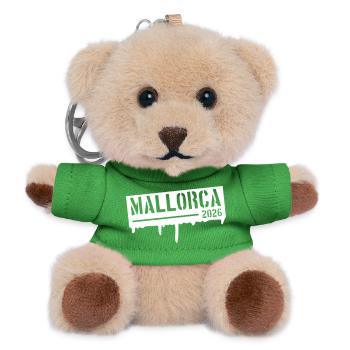 Mallorca 2026 - Teddy Schlüsselanhänger - Grün - Vorne