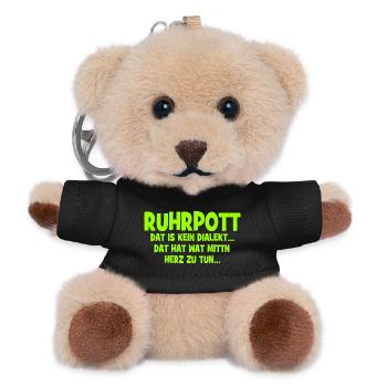 Ruhrpott - Dat hat wat mittn Herz zu tun - Teddy Schlüsselanhänger - Schwarz - Vorne