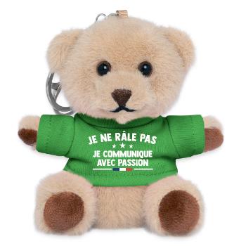 I don't complain I communicate gift complainer complainer - Teddy Keyring - green - Front