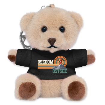 Island USEDOM BALTIC SEA Holiday Lighthouse Funny - Teddy Keyring - black - Front