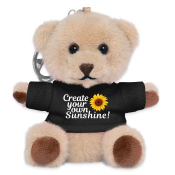 Sonnenblumen-Feeling: Deine eigene Sonne - Teddy Schlüsselanhänger - Schwarz - Vorne