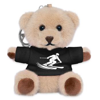 Ski Silhouette - Teddy Keyring - black - Front