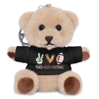 Joueur de la saison de football de Peace Love Fan - Porte-clés ourson - noir - Devant