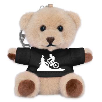 Mountainbike Pixel - Teddy Schlüsselanhänger - Schwarz - Vorne