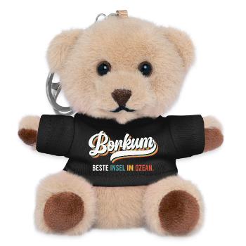 Borkumer Insel BESTE INSEL IM OZEAN Lustiges - Teddy Schlüsselanhänger - Schwarz - Vorne