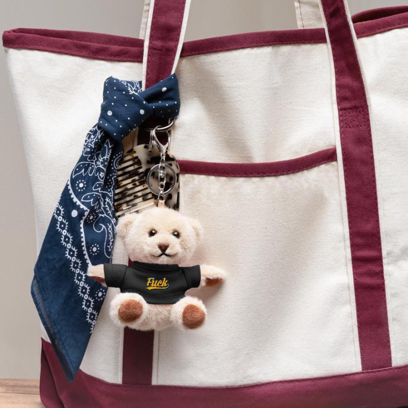 F-Word Retro Script Teddy Keyring