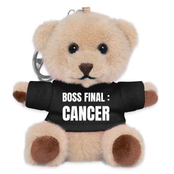 Défi final : cancer – t-shirt humour combat - Porte-clés ourson - noir - Devant