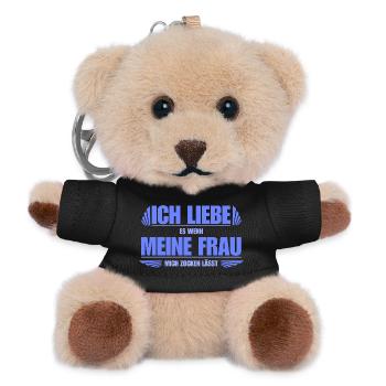 I love it when my wife lets me gamble - Teddy Keyring - black - Front