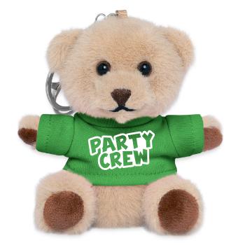 Party Crew - Teddy Keyring - green - Front