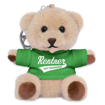 Rentner Auf Lebenszeit (Rente / Ruhestand / White) - Teddy Schlüsselanhänger - Grün - Vorne