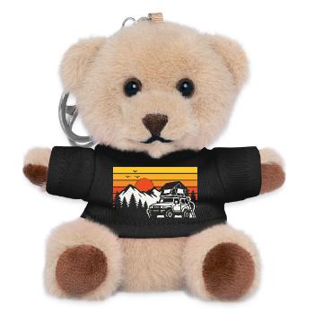 Dachzelt Camping Shirt für Offroad Fans - Teddy Schlüsselanhänger - Schwarz - Vorne