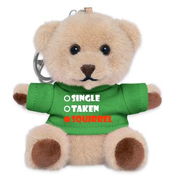Single Taken Squirrel - Teddy Keyring - green - Front