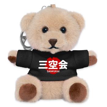 Sankukai Karate Art Martial GYM Kanji japonais - Porte-clés ourson - noir - Devant